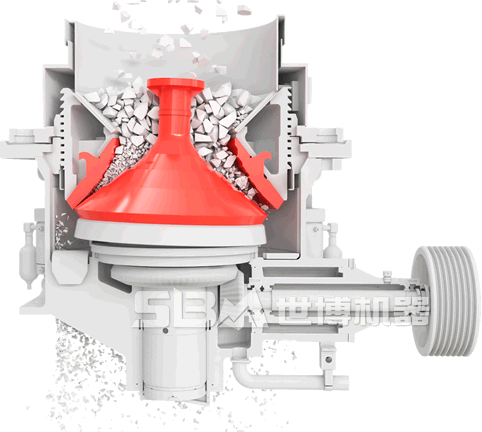 圓錐破碎機(jī)破碎石英石原理圖