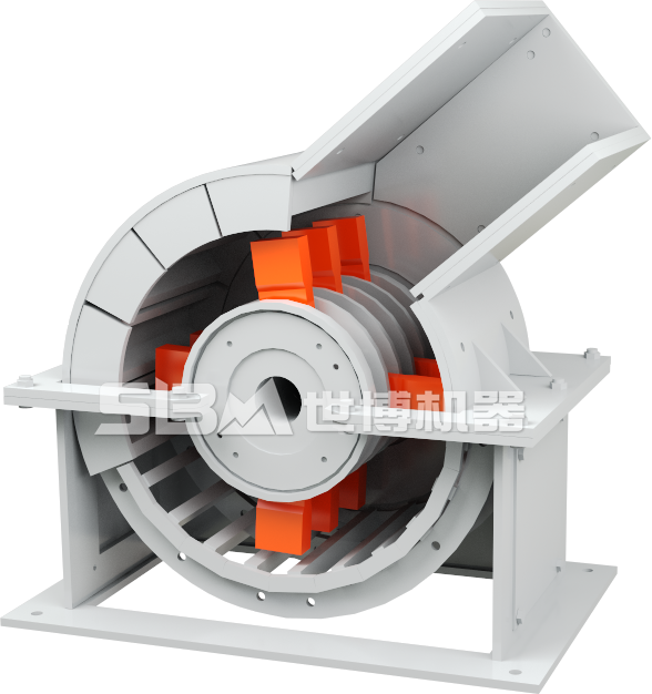 小型錘破碎機內(nèi)部結構圖