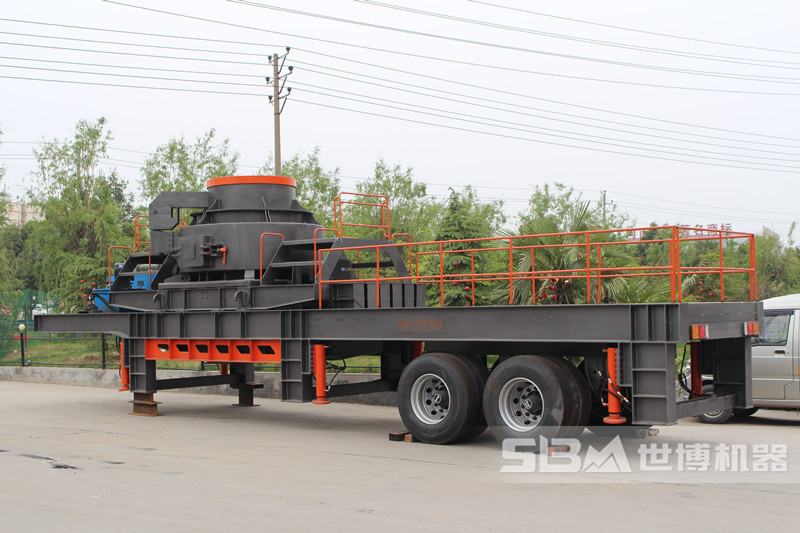 放在汽車上的打沙機，流動制砂機設(shè)備