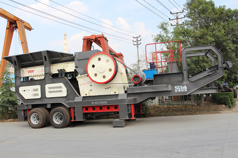 輪胎顎式移動(dòng)破碎站，半固定式移動(dòng)破碎站