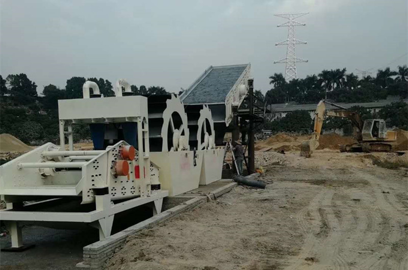 干石末加工機(jī)制砂現(xiàn)場