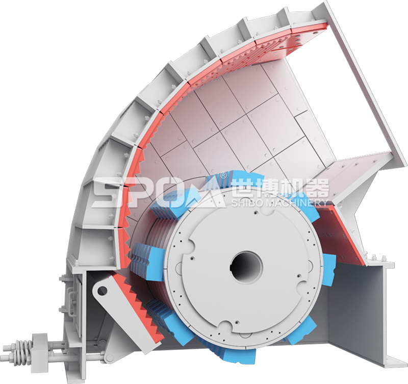 大型重錘破碎機內(nèi)部結構圖
