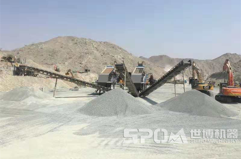 建筑石子破碎現(xiàn)場