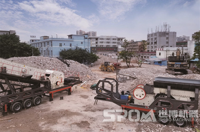 輪胎移動破碎機處理建筑垃圾