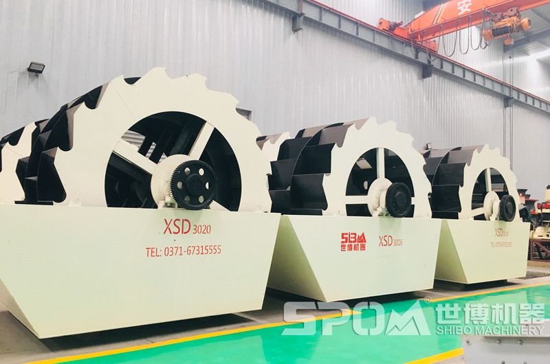 水洗機制砂機器，輪斗式洗砂機