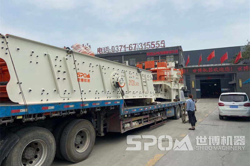 玄武巖加工設(shè)備沖擊制砂機(jī)和振動(dòng)篩發(fā)貨