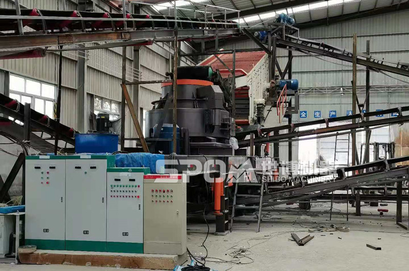 移動制砂設備室內(nèi)生產(chǎn)，環(huán)保防塵