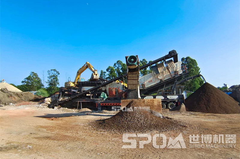 一臺移動站的沙石骨料生產(chǎn)線