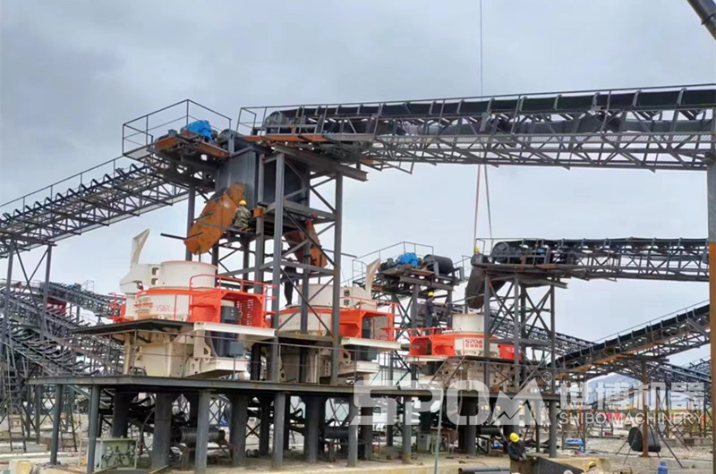 三臺制砂機，已安裝好